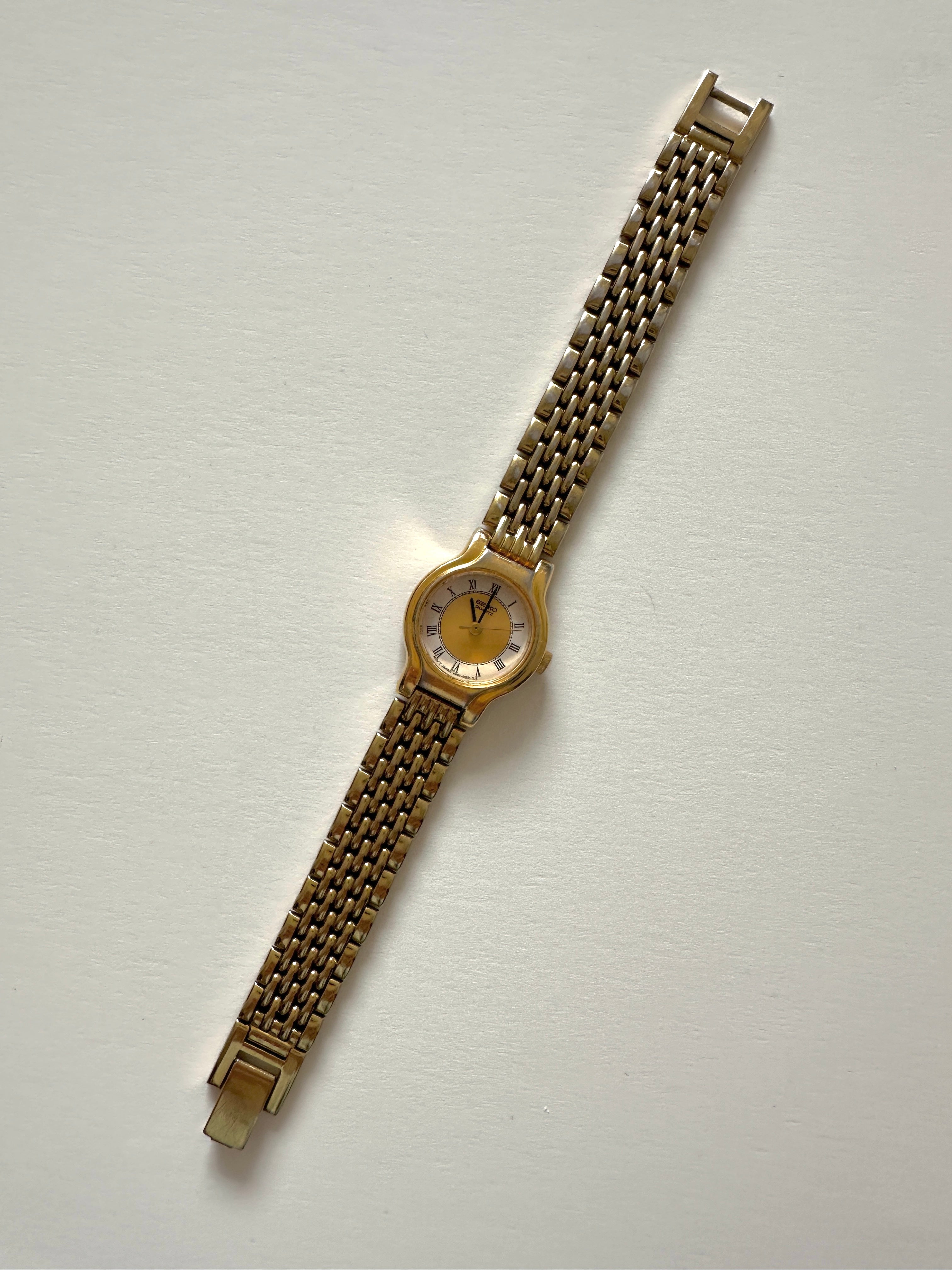 Vintage Seiko Quartz Gold Tone Women’s Watch V401-0289 Works SEIKO Ladies Gold-Tone Quartz Dress Watch V401 5129 New  main image 2