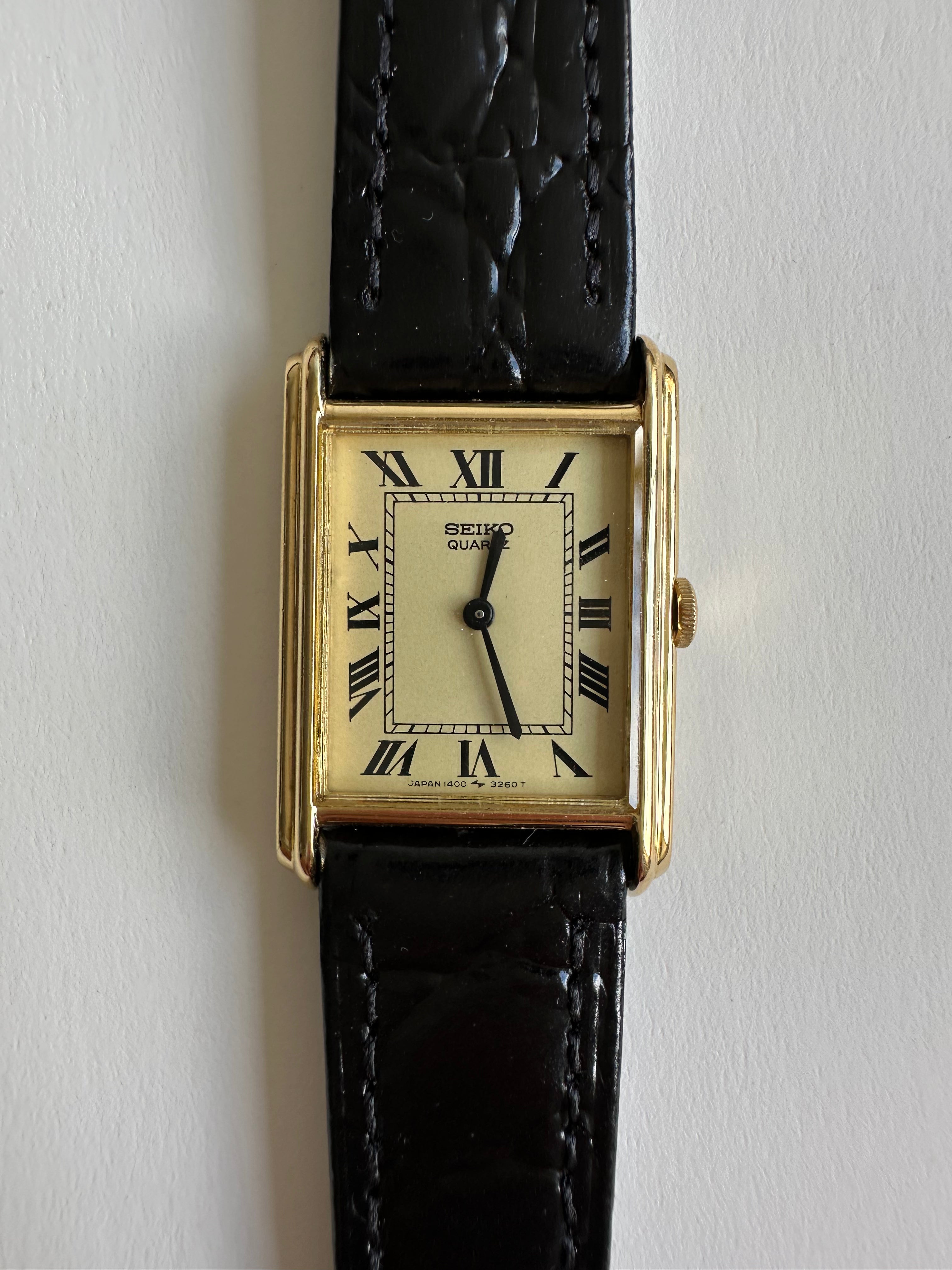 美品　Vintage Seiko tank タンク セイコー　ドレス　腕時計 Vintage Seiko tank sx セイコー タンク 腕時計 クォーツ 【公式