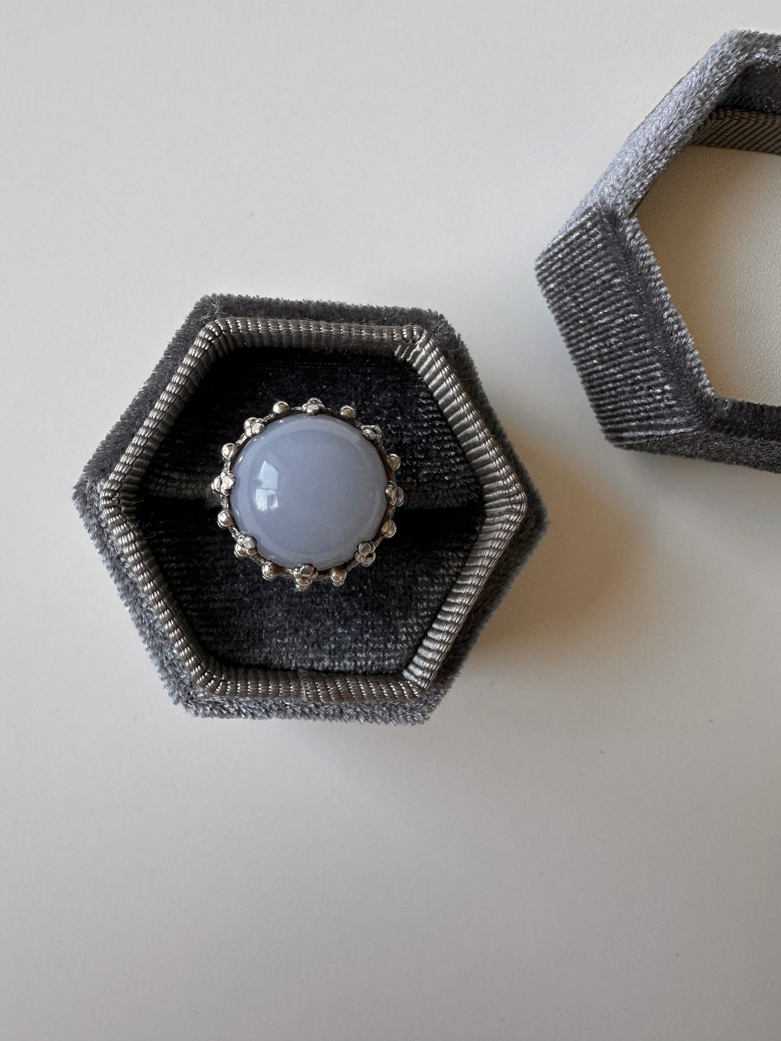 Sterling Silver Chalcedony Ring