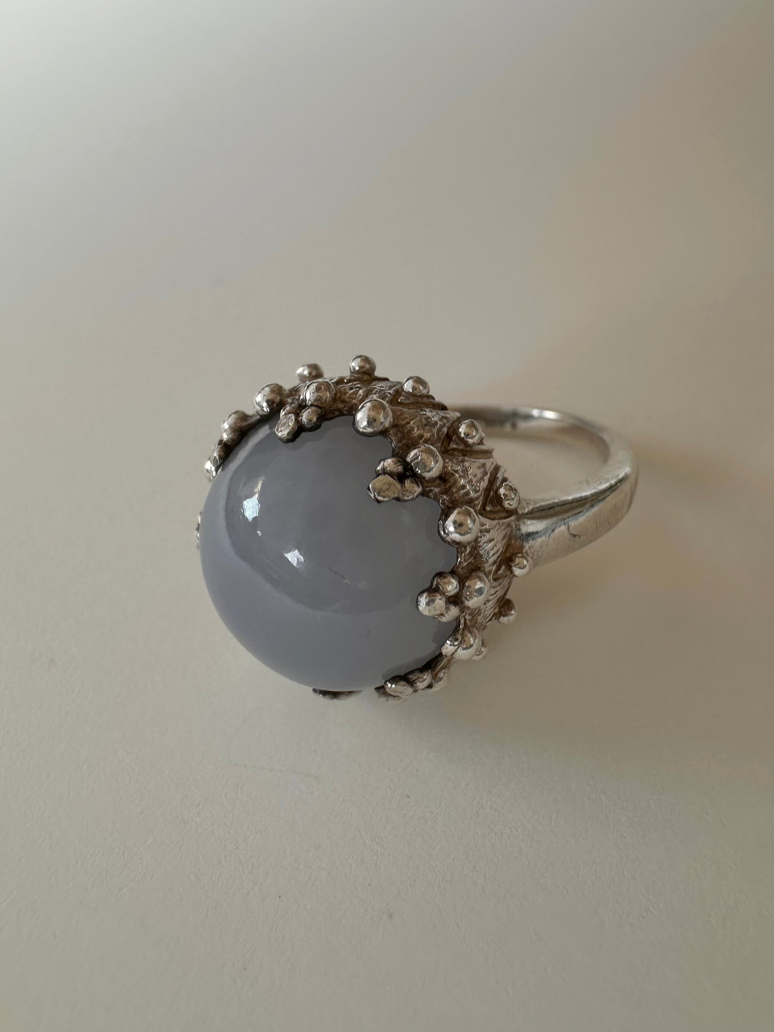 Sterling Silver Chalcedony Ring
