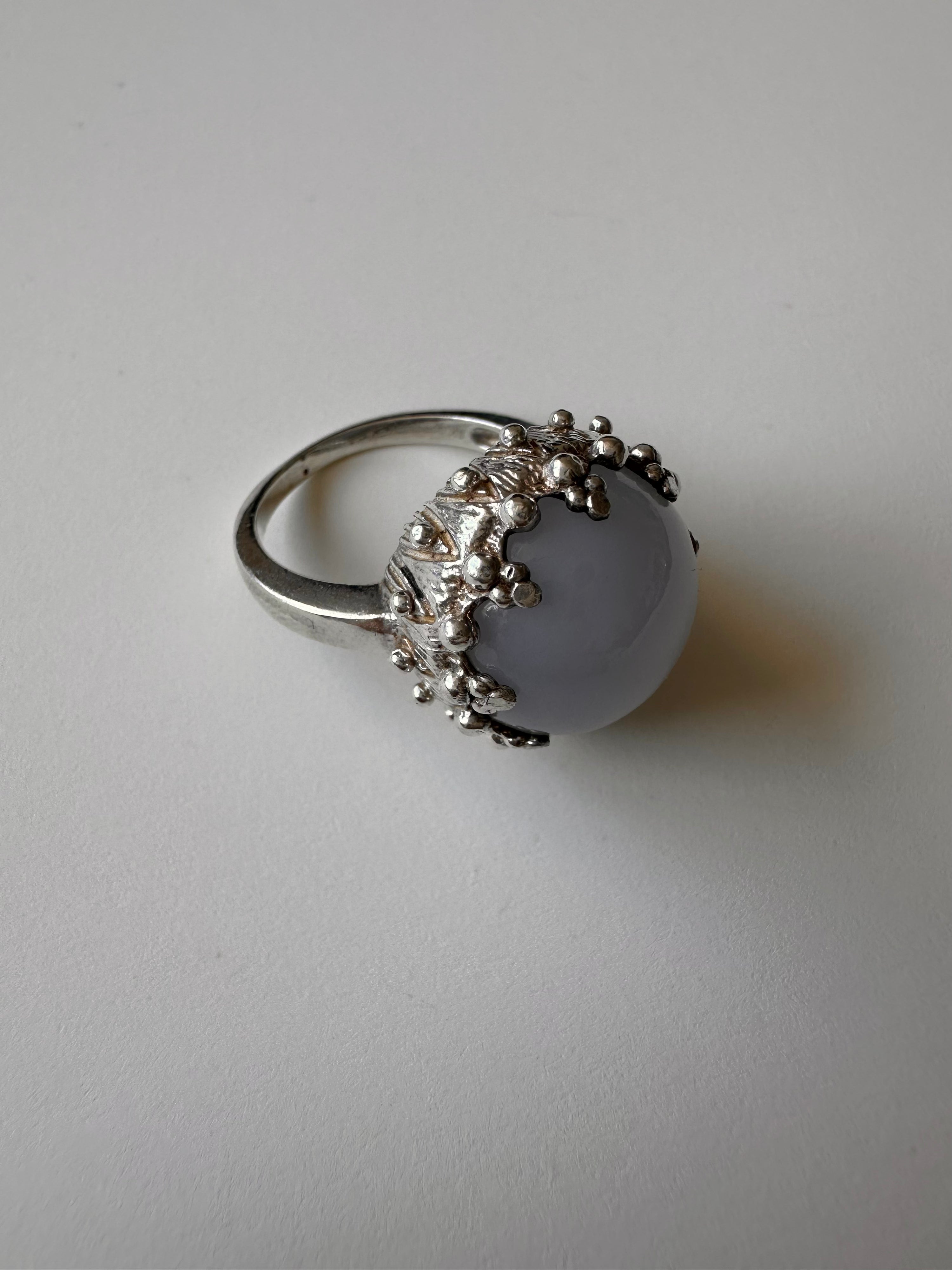 Sterling Silver Chalcedony Ring