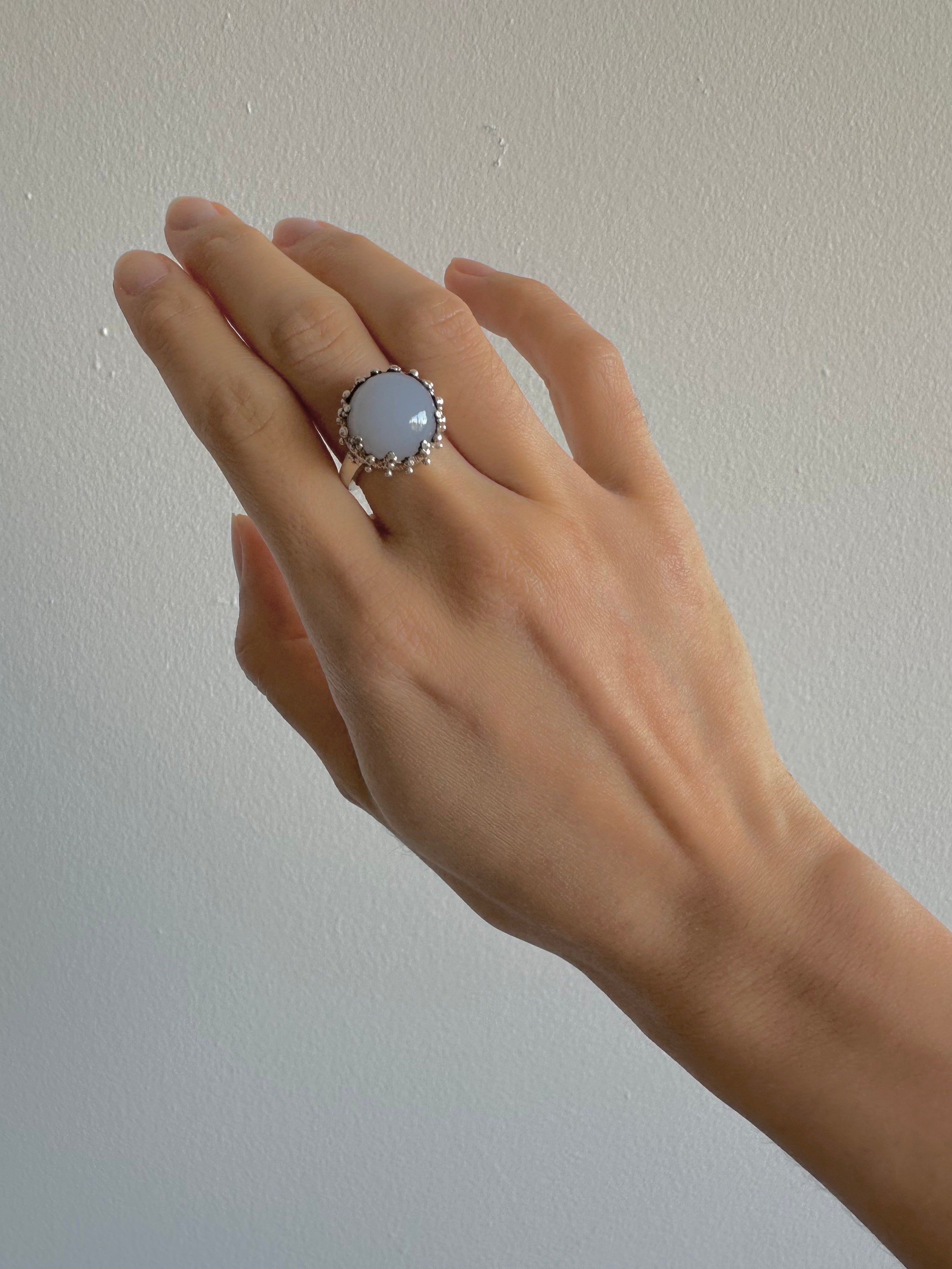 Sterling Silver Chalcedony Ring